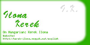 ilona kerek business card